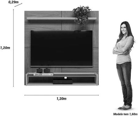 PAINEL HOME LINEA CRETA NATURE/OFF WHITE